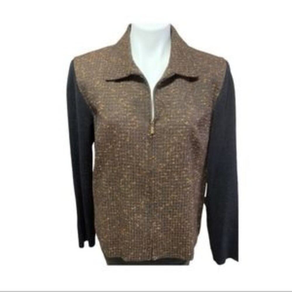 Norton McNaughton Tweed Zip Up Jacket Size 12